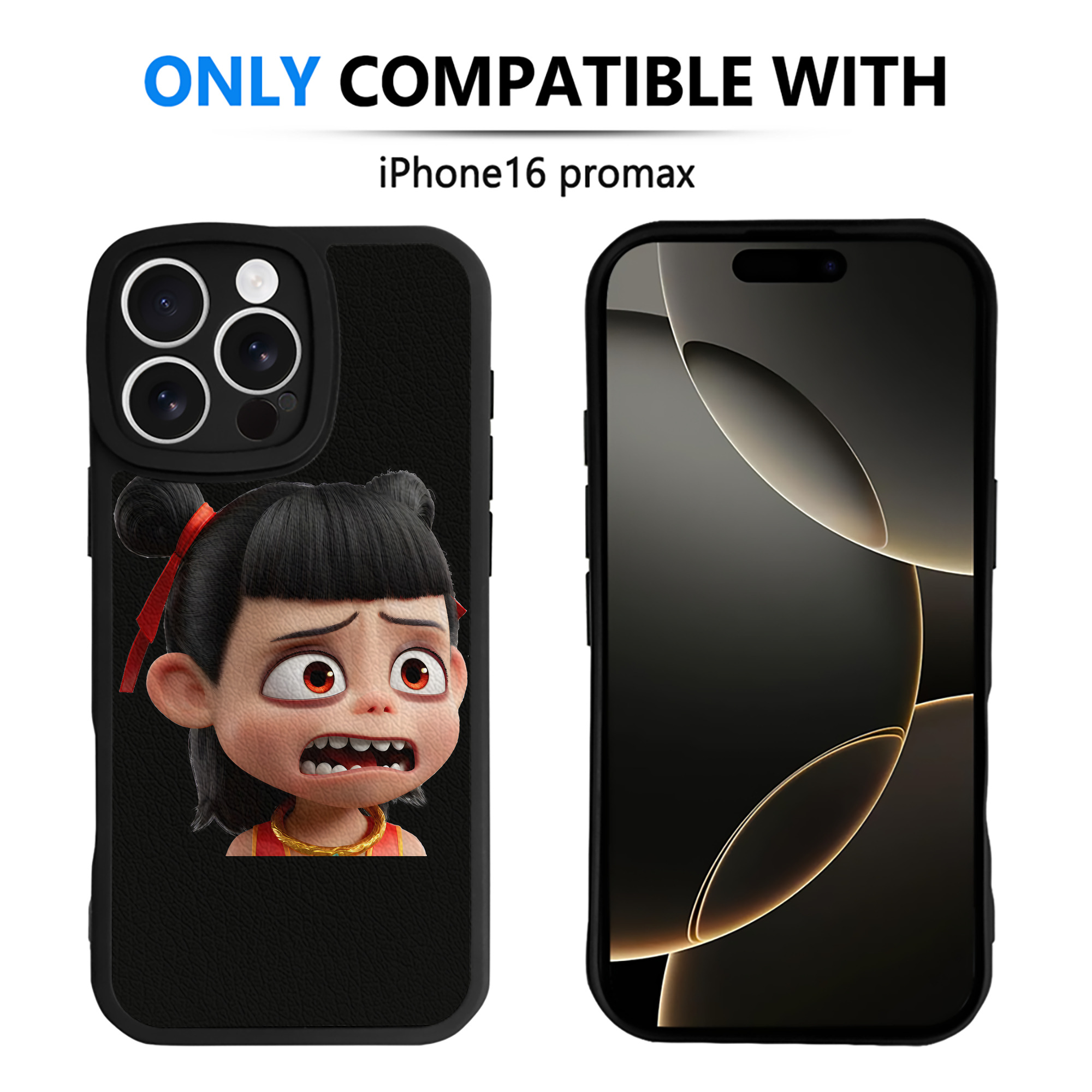 （画像用） Ne Zha 2 ナタ 魔童の大暴れ 【iPhone 16シリーズ対応】シリコンスマホケース（レザー調） 材質：シリコン